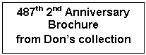 Text Box: 487th 2nd Anniversary Brochure
from Don�s collection
